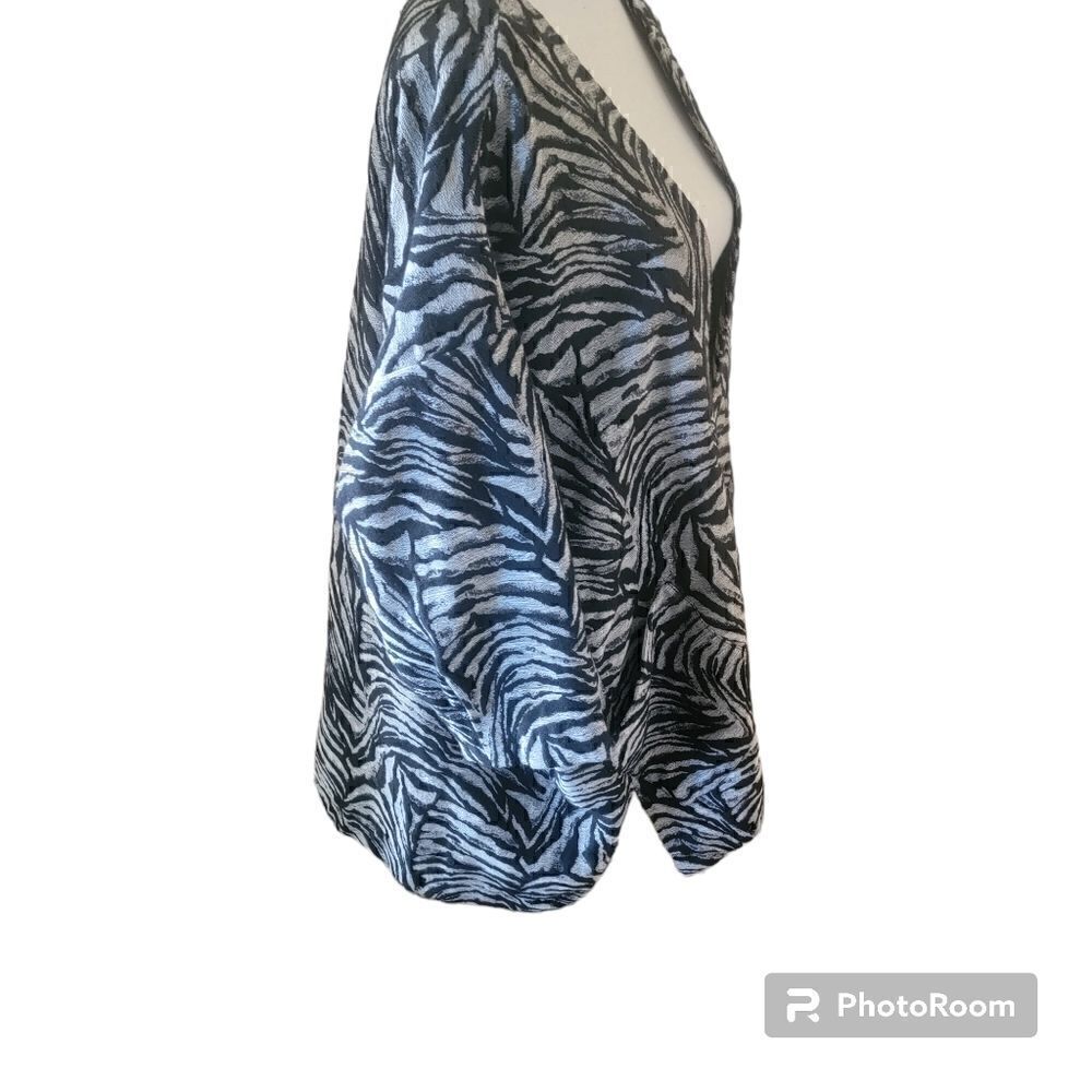 Zara Zebra Print Woven Kimono Open Jacket. Size M. - Picture 8 of 11